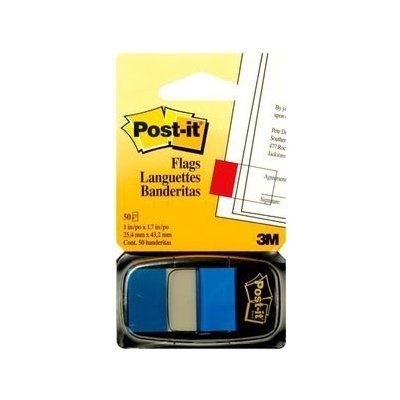 Záložky Post-it 680-2, 25,4x43,2 mm, 50 ks, modré – Hledejceny.cz