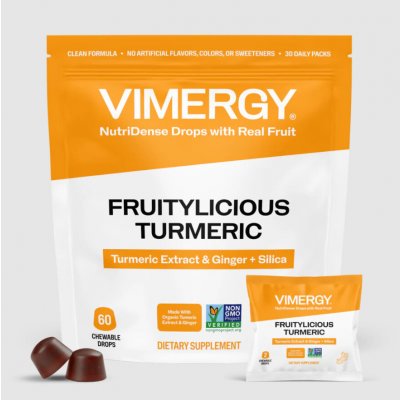 Vimergy Fruitylicious turmeric Ovocné kousky s kurkumou, 60 ks – Hledejceny.cz
