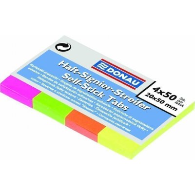 Papírové samolepicí záložky Donau - 20 x 50 mm, mix barev – Hledejceny.cz