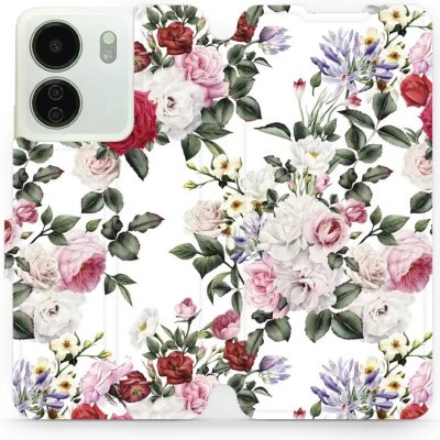 Mobiwear - Xiaomi Redmi 13C - MD01S Růže na bílé – Zboží Živě