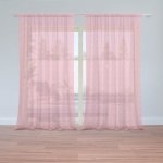 Sablio Záclony Bílé čárky na růžové: 2ks 150x250cm – Hledejceny.cz