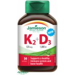 Jamieson Vitamíny K2 120mcg a D3 1000 IU 30 kapslí – Hledejceny.cz