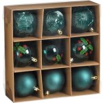 Mica Decorations Slídové ozdoby Vánoční ozdoby - sada 9 kusů - Ø8 cm - nerozbitné - zelené – Hledejceny.cz