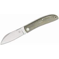FOX Knives Livri Slipjoint Folding Knife, M390 Blade, Micarta Handles, Leather Pouch FX-273