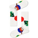 Happy Socks ponožky s velkými puntíky x Pippi Longstocking Bílé – Hledejceny.cz