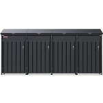 Scorpion elektro s.r.o.Přístřešek na 4 popelnice D12GG4Z antracit – Zboží Mobilmania