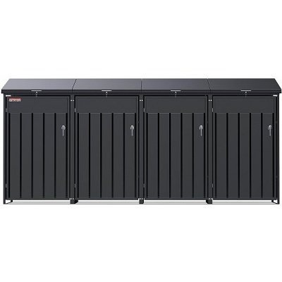 Scorpion elektro s.r.o.Přístřešek na 4 popelnice D12GG4Z antracit – Zboží Mobilmania