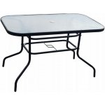 Ekspan Zahradní stůl SO-S-2 skleněný, 120x60 cm, černý, s otvorem pro slunečník – Hledejceny.cz
