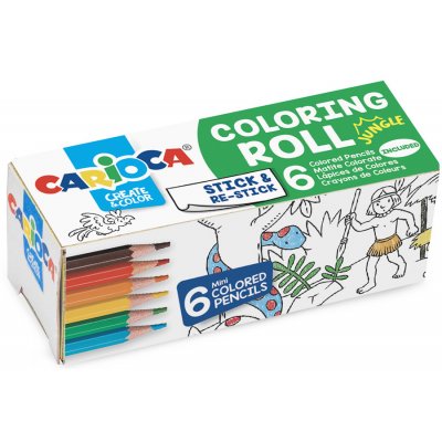 Omalovánky CARIOCA roll 10x85cm Jungle 6 pastelek – Zbozi.Blesk.cz