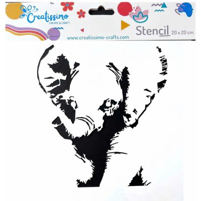 Creatissimo plastová šablona Slůně 20 x 20 cm – Zboží Dáma