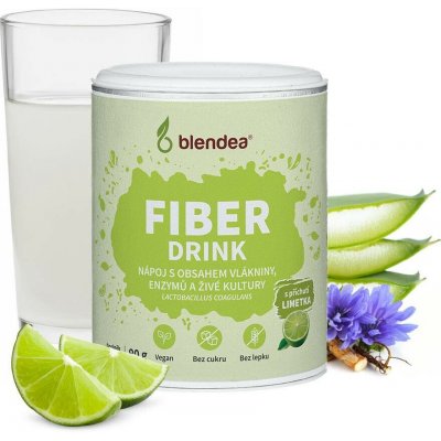 Blendea Fiber Drink prášek na přípravu nápoje s obsahem vlákniny Lime 90 g – Hledejceny.cz