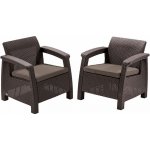 Keter Corfu duo set dvou křesel hnědý – Zboží Mobilmania
