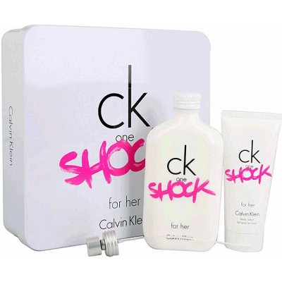 Calvin Klein CK One Shock For Her EDT 200 ml + tělové mléko 100 ml dárková sada – Zboží Mobilmania