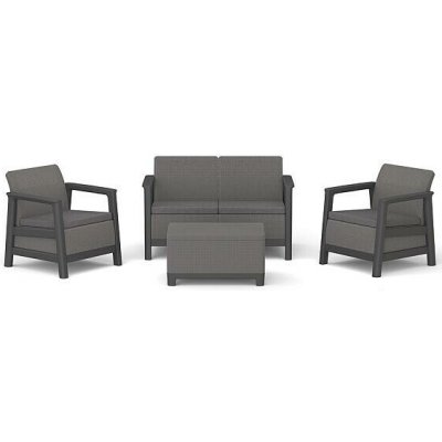 Keter SCANDI LINEA SET - Mountain Grey/Grafit – Zboží Dáma