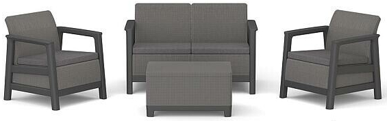 Keter SCANDI LINEA SET - Mountain Grey/Grafit