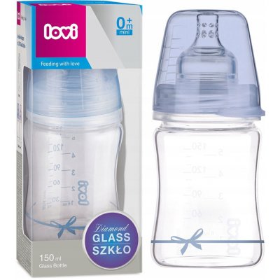 LOVI lahev skleněná Baby Shower kluk 74/104boy 150 ml