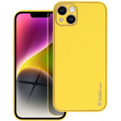 Pouzdro Forcell LEATHER Case Apple IPHONE 14 Plus 6.7 žluté – Zboží Mobilmania