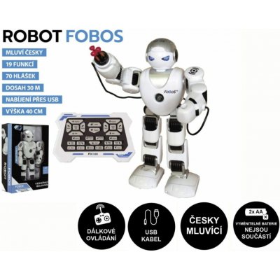Teddies robot RC FOBOS chodící plast na baterie s USB – Zboží Dáma