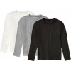 Dětské tričko pepperts Chlapecké triko s dlouhými rukávy, 3 kusy černá/bílá/šedá