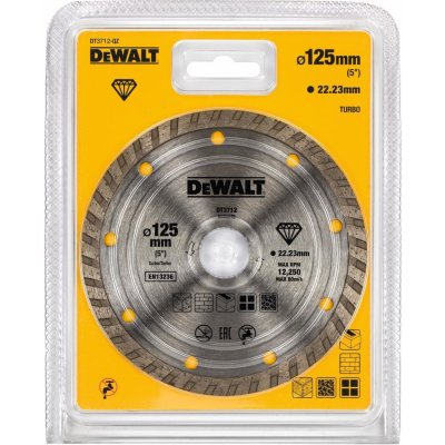 DeWALT DT3712 - KOTOUCE DELICÍ DIAM. 125*22,2MM TURBO REZÁNÍ MRAMOR DT3712 – Hledejceny.cz