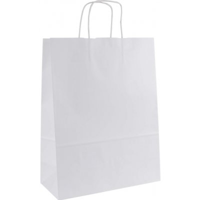 Papírová taška s krouceným uchem 320x160x430 mm bílá