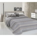 Mondo Italia Přikrývka na postel Piquet Azteco šedá Šedá 260x280 cm – Hledejceny.cz
