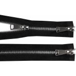 Prima-obchod Zip kovový No 5 dělitelný 2 jezdce / dvoucestný 80 cm, barva 1 černá stříbrná – Hledejceny.cz
