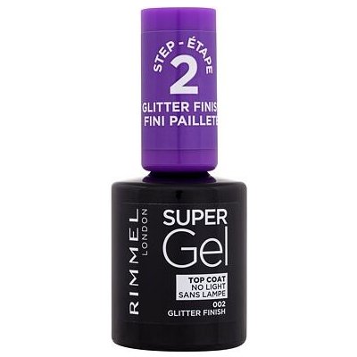 Rimmel London Super Gel Top Coat gelový lak na nehty 002 Glitter Finish 12 ml – Zbozi.Blesk.cz