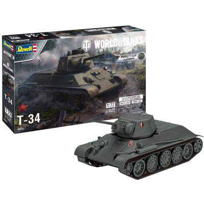 Revell Plastic ModelKit World of Tanks 03510 T-34 1:72 – Zboží Mobilmania