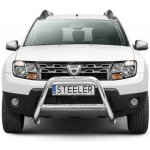 Přední ochranný rám s příčkou Dacia Duster 2010 - 2018 Leštěný nerez