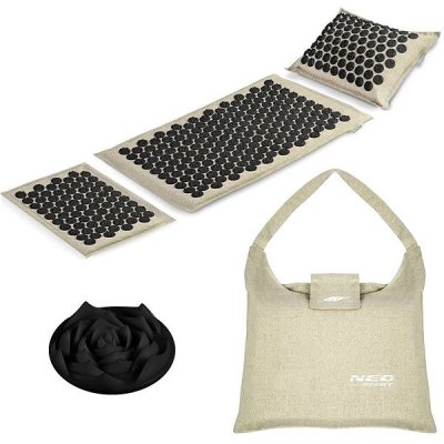 Neo-Sport Akupresurní podložka s hroty NS 902 šedo černá – Zboží Dáma
