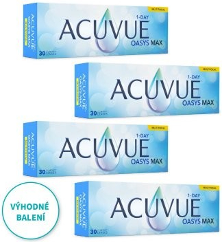 Johnson & Johnson ACUVUE OASYS MAX 1-Day MULTIFOCAL 30 čoček balení 3+1 zdarma