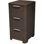 Curver Style 3x14L se šuplíky tmavě hnědý 206313 – Sleviste.cz