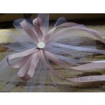 Mašle na auto - tylová s pudrově růžovou 607 – Sleviste.cz