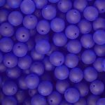 Pro Háčkování Korálek skleněný 8 mm 30 ks akvamarín mat – Zboží Dáma