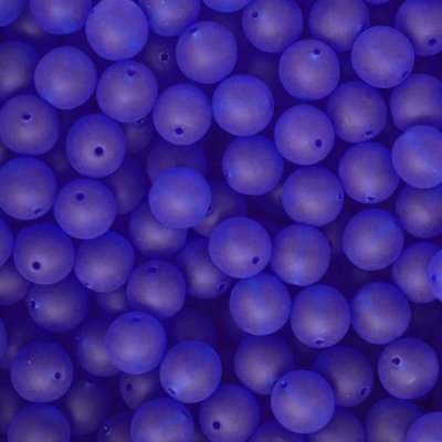 Pro Háčkování Korálek skleněný 8 mm 30 ks akvamarín mat – Zboží Dáma