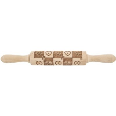 Váleček dřevo Dekor d. 16/33 cm SRDCE – Hledejceny.cz