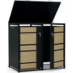 Blumfeldt BinSafe box na odpadky 2 odpadkové koše 240 l uzamykatelný pozinkovaná ocel javor – HobbyKompas.cz