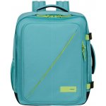 American Tourister TAKE2CABIN Batoh Modrý Dusty Turquoise/Lime 38L – Zboží Dáma