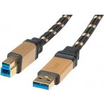 Roline 11.02.8902 GOLD 5Gbps, USB3.0 A(M) - USB3.0 B(M), 1,8m – Sleviste.cz