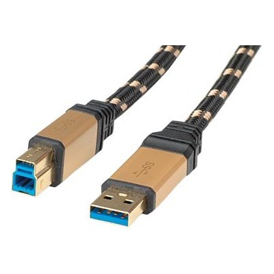 Roline 11.02.8902 GOLD 5Gbps, USB3.0 A(M) - USB3.0 B(M), 1,8m – Hledejceny.cz