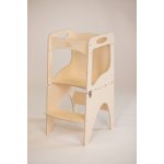 YokoTower Montessori učící věž 3v1 s tabulí a zaoblenými boky přírodní – Hledejceny.cz