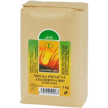 Country Life Bio mouka pšeničná celozrnná hrubě mletá 1 kg