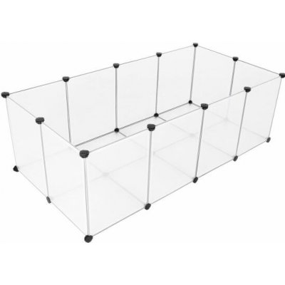 Songmics Modulární ohrádka pro malá zvířata 143x73x46 cm, bílá – Hledejceny.cz
