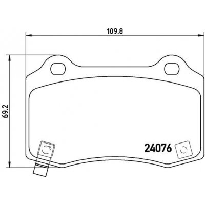 BREMBO Sada brzdových destiček, kotoučová brzda P 11 024 – Zboží Mobilmania