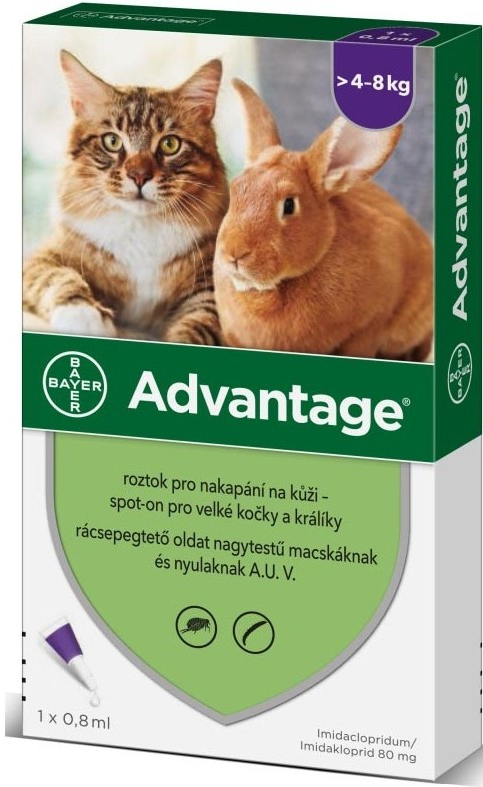 Advantage Spot-on pro malé kočky a králíky 80 mg 1 x 0,8 ml