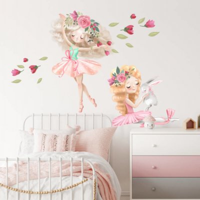 INSPIO 9255f Samolepky na zeď dětské - Baletky, velikost 90 x 110 cm – Zboží Dáma