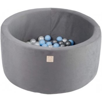 Misioo Suchý bazén 90x30 cm šedý Velvet M Prince + 150 míčků