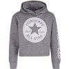 Dětská mikina Converse chuck patch cropped hoodie 469889-042 šedá