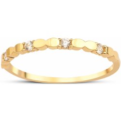 Lillian Vassago Zlatý prsten se zirkony LLV95 GR041